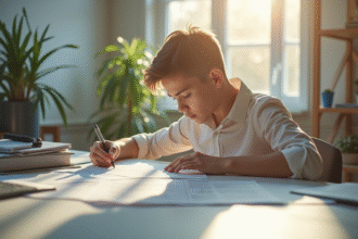 Jeune professionnel préparant un entretien d'embauche